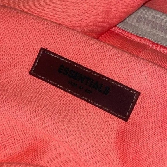Fear of God Essentials Hoodies Pullover Coral FW22 - Picture 8 of 12